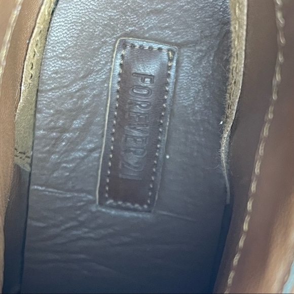 Forever 21 Brown Buckle Pointy Toe Booties Size 8 - Picture 6 of 13